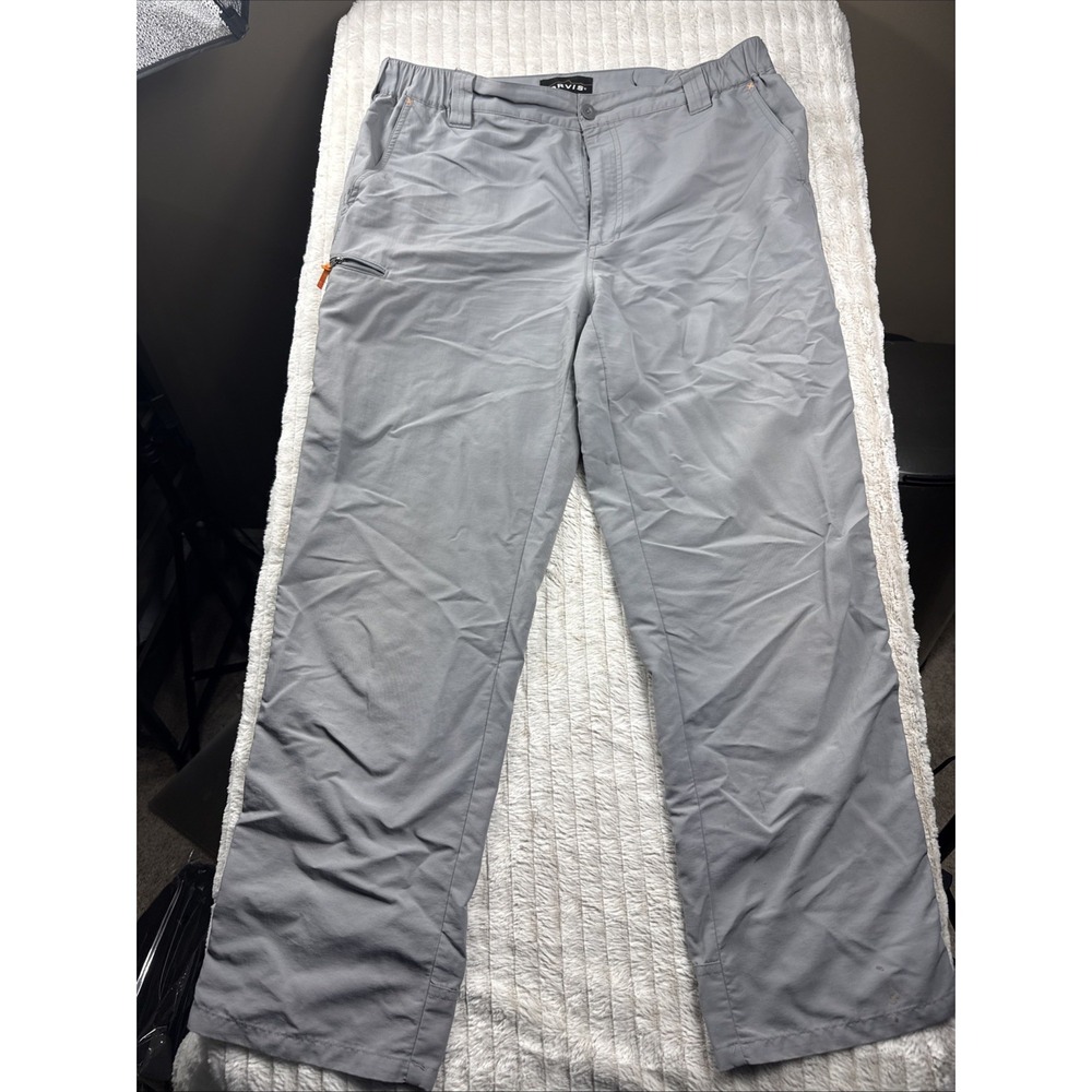 Orvis Pants Mens Large Gray 30L Performance Stretch Nylon Hiking Outdoor‎ Cargo